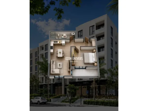 Golem, shitet apartament 1+1+Ballkon Kati 5, 66 m² 109.246 € (Mali i Robit, Golem)