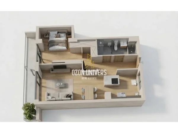 Tirane, shitet apartament 1+1+Ballkon Kati 4, 72 m² 304.080 € (Unico Residence, Bllok)
