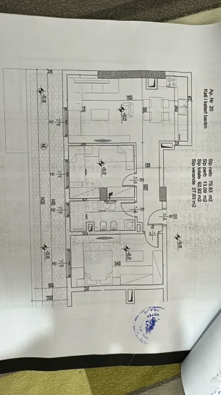 Tirane, shitet apartament 2+1 Kati 4, 92 m² 197.000 € (BRRYLI)