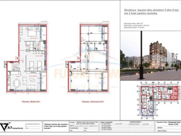 Tirane, shitet apartament 2+1 Kati 4, 115 m² 166.600 Euro (STACIONI I TRENIT)