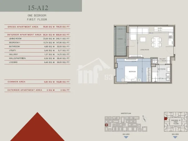 Velipoje, shitet apartament 1+1 Kati 2, 65 m² (BAKS BAY RESIDENCE, VELIPOJË)