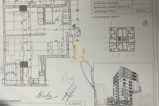 Tirane, jepet me qera apartament 1+1+Ballkon Kati 1, 66 m² 130.000 € (5 Maji)