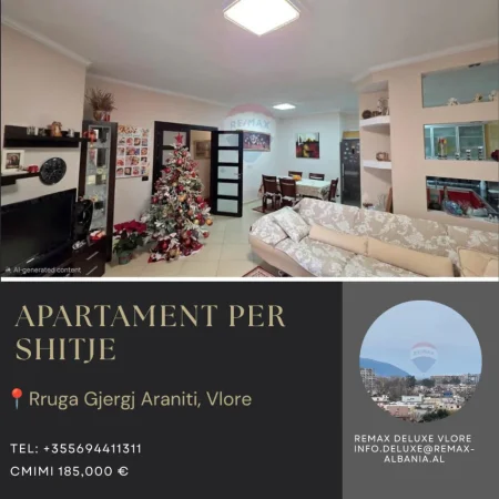 Vlore, shitet apartament 3+1 Kati 7, 131 m² 185.000 € (Rruga Gjergj Araniti, Vlore)