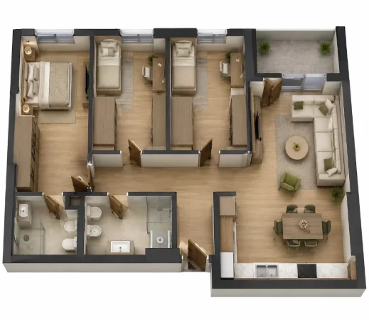 Tirane, shitet apartament 3+1 , 122 m² 101.000 € (Kamez, Venatino 4)