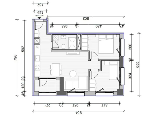 Tirane, shitet apartament 2+1 Kati 9, 75 m² 125.000 € (Shkoze)