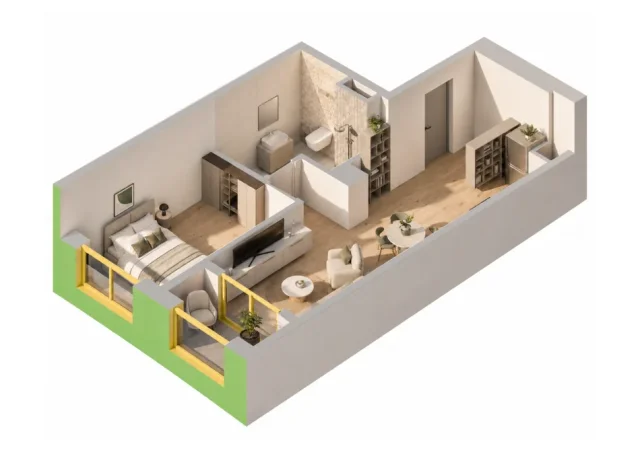 Tirane, shitet apartament 1+1 Kati 2, 71 m² 118.000 € (Rruga Gjon Simoni)