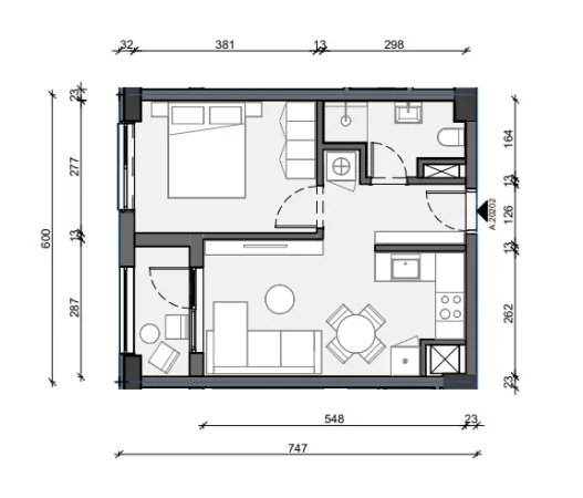 Tirane, shitet apartament 1+1 Kati 2, 68.000 € (Rruga Fan Noli)