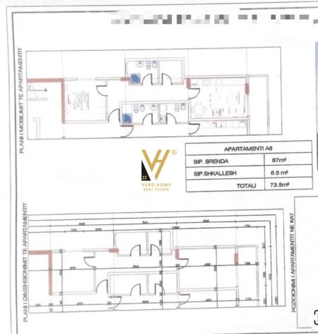 Sarande, shitet apartament 1+1+Ballkon Kati 4, 73 m² 117.000 € (SARANDE)