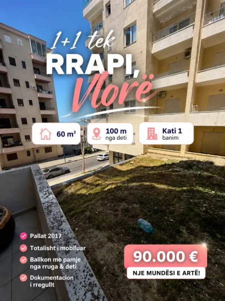 Radhime - Orikum, shitet apartament 1+1+Aneks+Ballkon Kati 1, 60 m² 90.000 € (radhime , orikum)