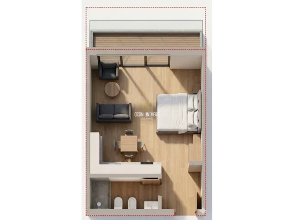 Vlore, shitet garsonier Studio Kati 3, 62 m² 124.880 € (Orikum)