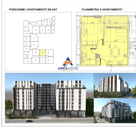 Tirane, shitet apartament 1+1 Kati 8, 70 m² 80.615 € (PASKUQAN)