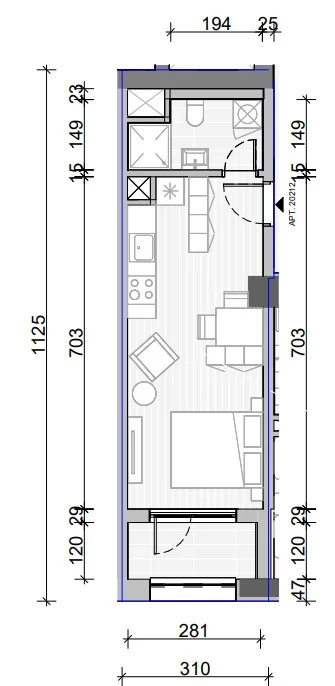 Tirane, shitet garsonier Studio Kati 2, 43 m² 71.000 € (Rruga Fan Noli)