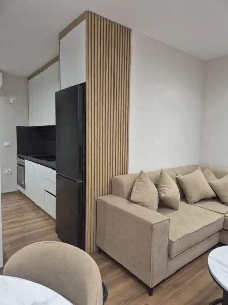 Tirane, jepet me qera apartament 1+1 Kati 7, 60 m² (Qsut)