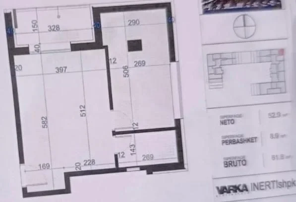 Tirane, shitet apartament 1+1 Kati 8, 111.250 € (Brezaret Rruga 5 Maji)