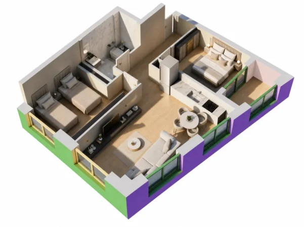 Tirane, shitet apartament 2+1 Kati 2, 79 m² 132.000 € (Rruga Gjon Simoni)