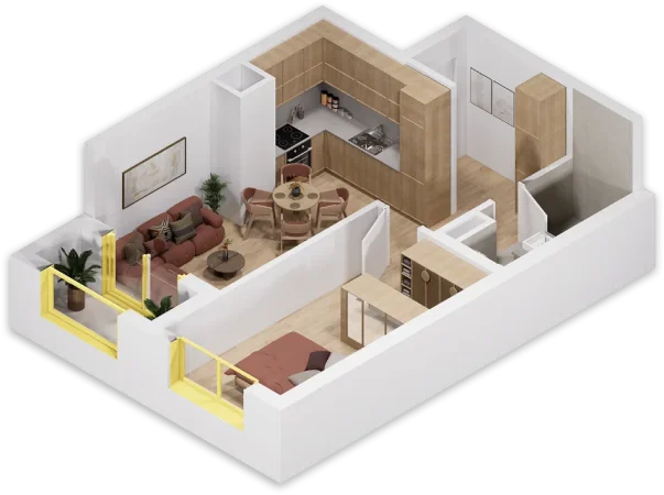 Tirane, shitet apartament 1+1 Kati 2, 62 m² 82.000 € (Rruga Fan Noli)