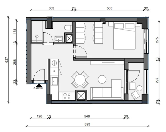 Tirane, shitet apartament 1+1 Kati 2, 62 m² 82.000 € (Rruga Fan Noli)