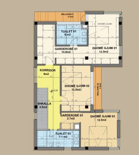 Tirane, shitet Vile Vile 3 Katshe Kati 0, 482 m² 590.000 € (Mjull-Bathore)