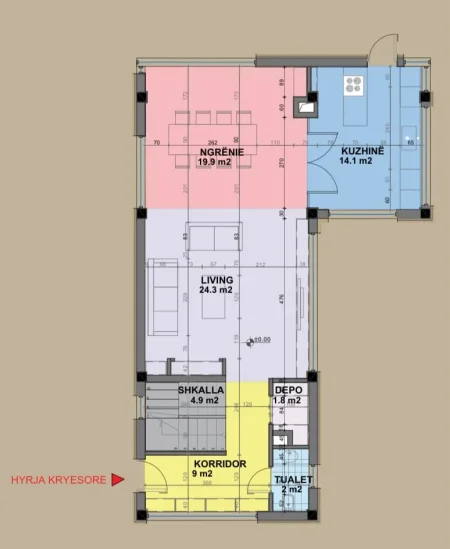 Tirane, shitet Vile Vile 3 Katshe Kati 0, 482 m² 590.000 € (Mjull-Bathore)