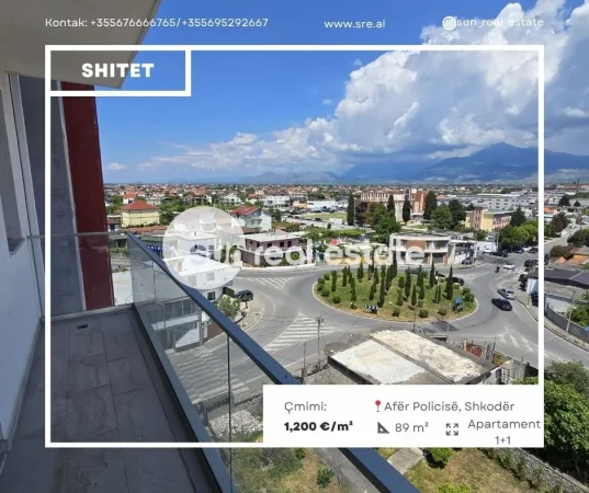 Shkoder, shitet apartament 1+1+Ballkon Kati 6, 89 m² 106.800 € (AFER POLICISE)