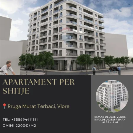 Vlore - Lungomare, shitet apartament 1+1+Ballkon , 59 m² 190.000 € (Rruga Murat Terbaci, Vlore)