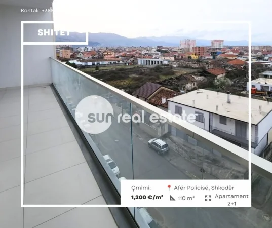Shkoder, shitet apartament 2+1+Ballkon , 110 m² 132.000 € (AFER POLICISE)
