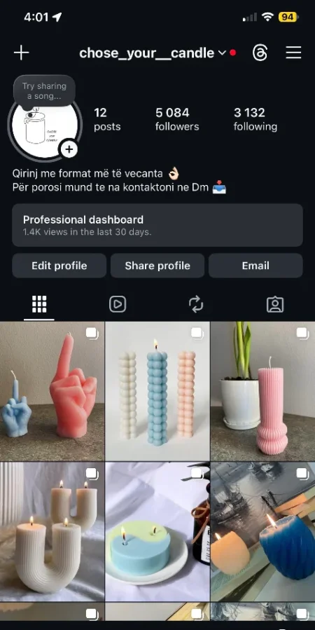 Shiten faqet ne instagram