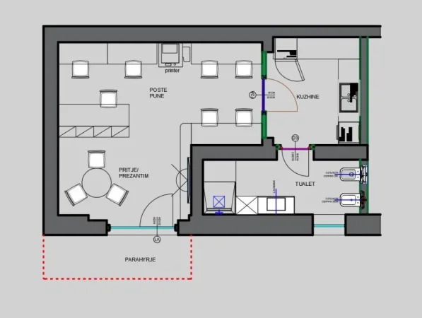 Tirane, jepet me qera ambjent biznesi Kati 0, 47 m² 70.000 € (xhamllik)