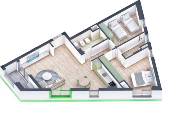 Tirane, shes apartament 2+1+BLK Kati 5, 109 m² 131.000 Euro (Rruga Pasho Hysa)