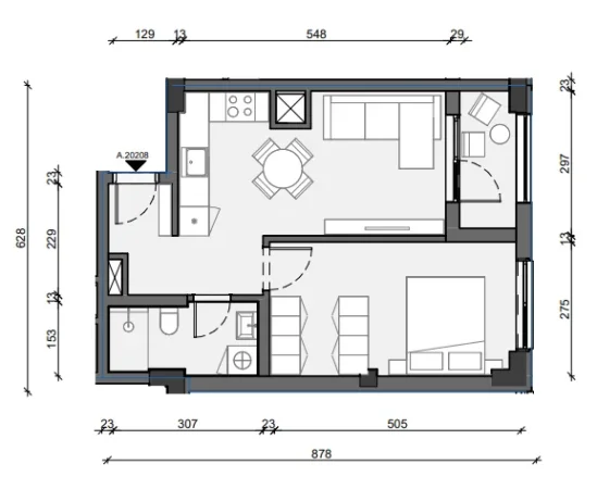Tirane, shitet apartament 1+1 Kati 2, 60 m² 79.000 € (Rruga Fan Noli)