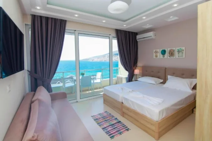 Sarande, jepet me qera apartament Kati 5, 55 m² 500 € (Santa Quaranta)