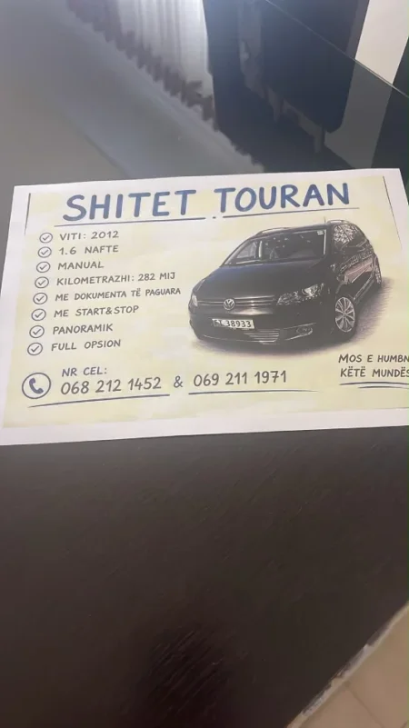 Tirane, shes makine Touran Nafte, gri e erret manuale Kondicioner
