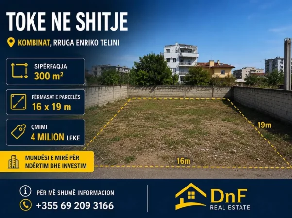 Tirane, shitet truall , 300 m² 40.000 € (Rruga Enriko Telini)