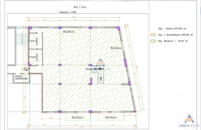 Tirane, jepet me qera zyre Kati 2, 450 m² 6.000 € 