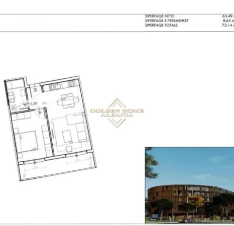 Tirane, shitet apartament , 72 m² (golem Durres)