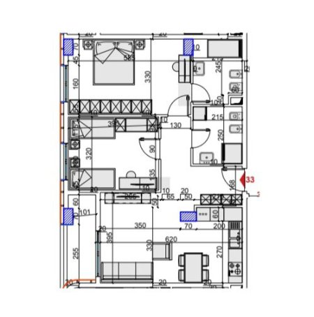 Tirane, shitet apartament 2+1 Kati 4, 101 m² 130.000 Euro (Unaza e Re)
