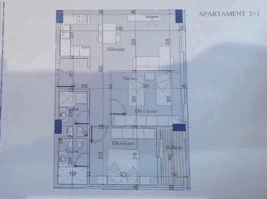 Tirane, shitet apartament 2+1 Kati 4, 87 m² 83.500 Euro (Casa Italia)