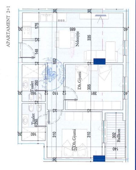 Tirane, shitet apartament 2+1 Kati 4, 85 m² 1.000 Euro/m2 (Casa Italia)