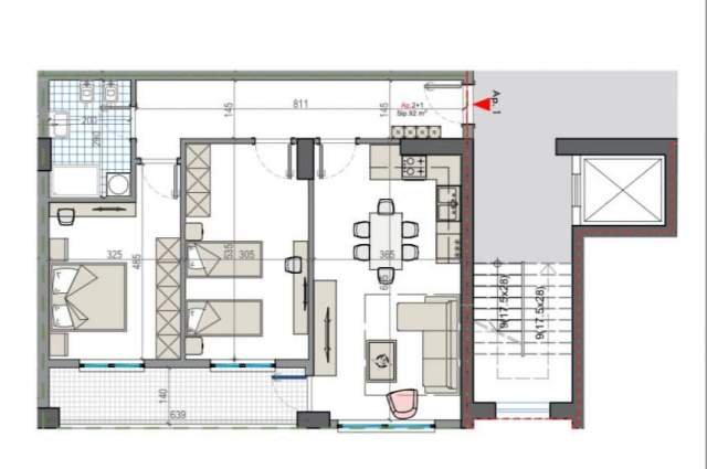 Tirane, shitet apartament 2+1 Kati 5, 104 m² 64.000 Euro (Kamez)