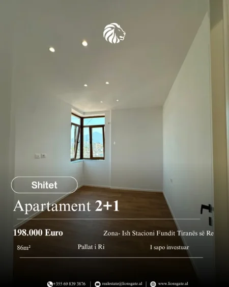 Tirane, shes apartament 2+1+Ballkon , 86 m² 198.000 € 
