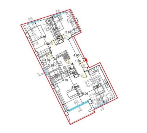 Tirane, shes apartament 2+1+BLK Kati 4, 110 m² 110.300 Euro (Fresku)