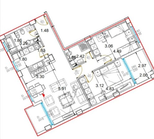 Tirane, shes apartament 2+1+BLK Kati 4, 119 m² 119.690 Euro (Fresku)