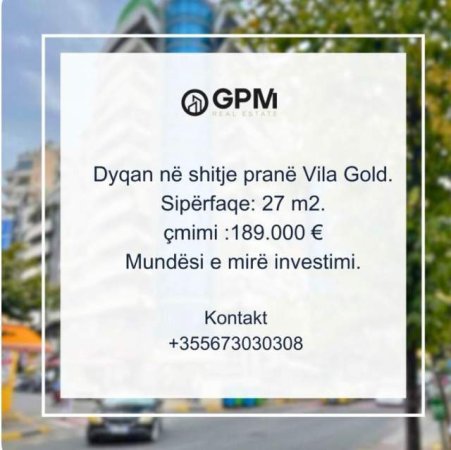 Tirane, shitet dyqan Kati 0, 27 m² 189.000 Euro prane Viles Gold