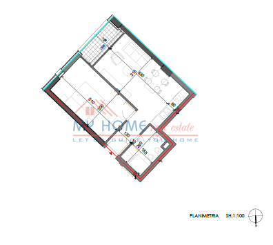 Tirane, shitet apartament 1+1+BLK Kati 3, 1 m² 990 Euro (Urnaza Lindore)