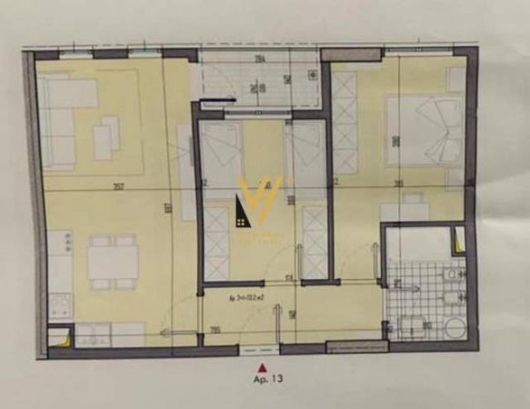 Tirane, shitet apartament 2+1+BLK Kati 3, 84 m² 75.600 Euro (KASHAR)