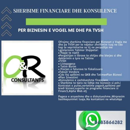 Tirane, - Sherbime Financiare per Biznesin e Vogel