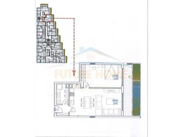 Tirane, shitet apartament 1+1 93 m² 125.800  (Liqeni i Thatë)
