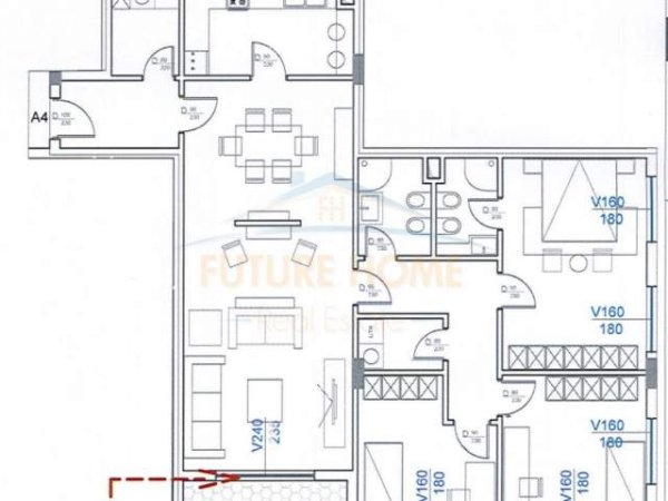Tirane, shitet apartament 3+1 Kati 6, 130 m² 158.000 Euro