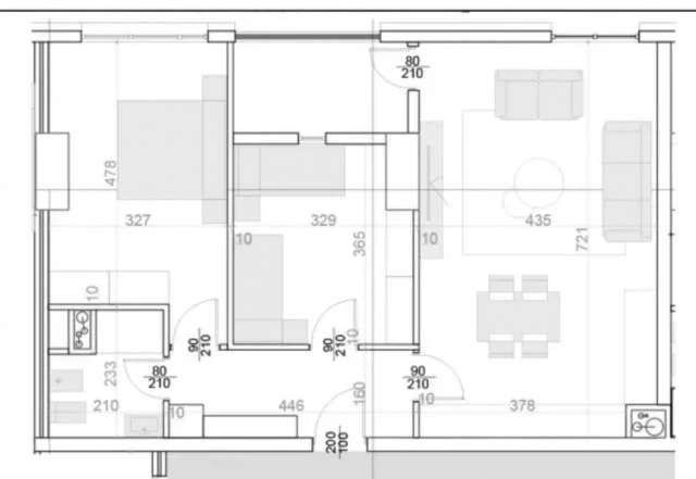 Tirane, shes apartament 2+1+BLK Kati 7, 102 m² 270.900 Euro (Square 21/ Rruga e Kavajes)