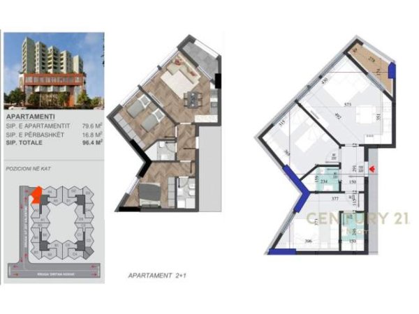 Tirane, shitet apartament 2+1 Kati 8, 96 m² 140.000 Euro (RRUGA DRITAN HOXHA)